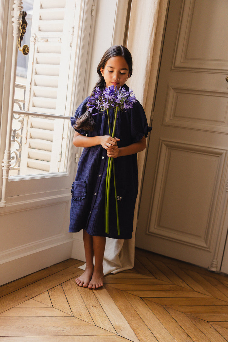 Nightdress Amelie - Bleu Minuit