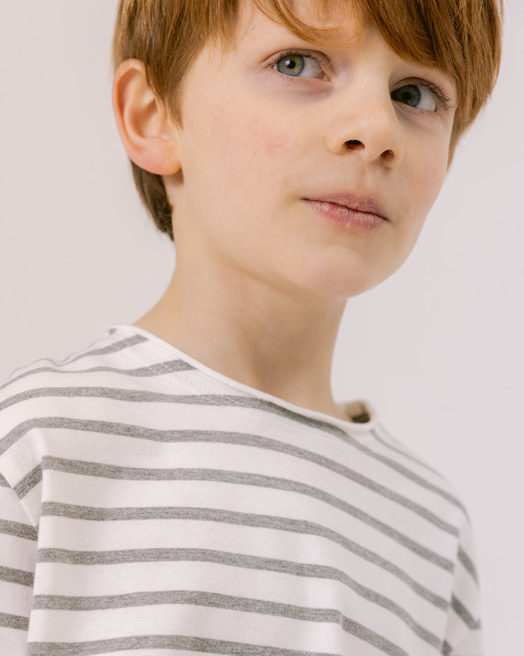 T-shirt Olivier - Grey Nuage Stripe