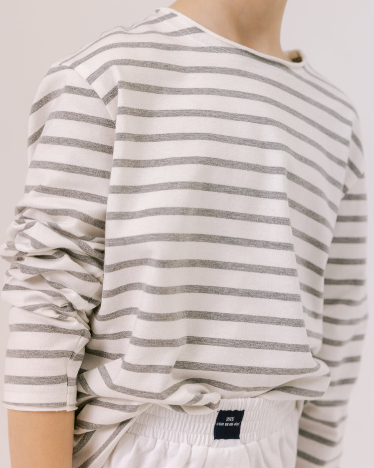 T-shirt Mathis - Grey Nuage Stripe