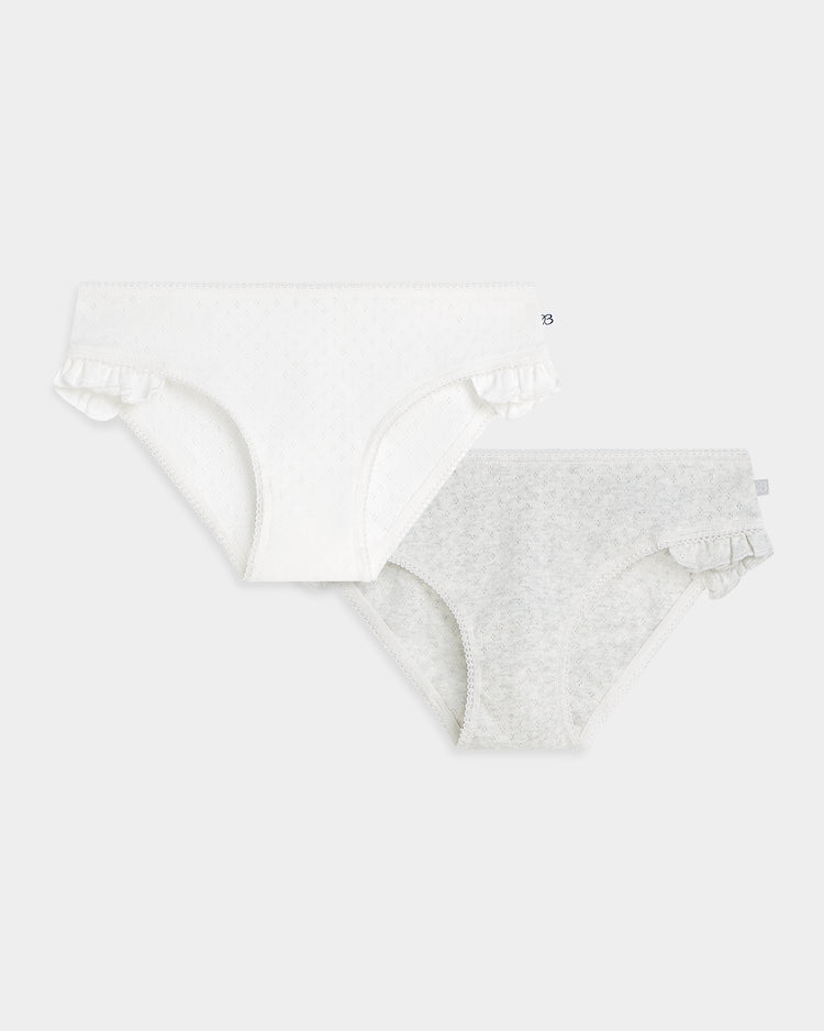 Brief Jolie - White Ajour & Grey Ajour