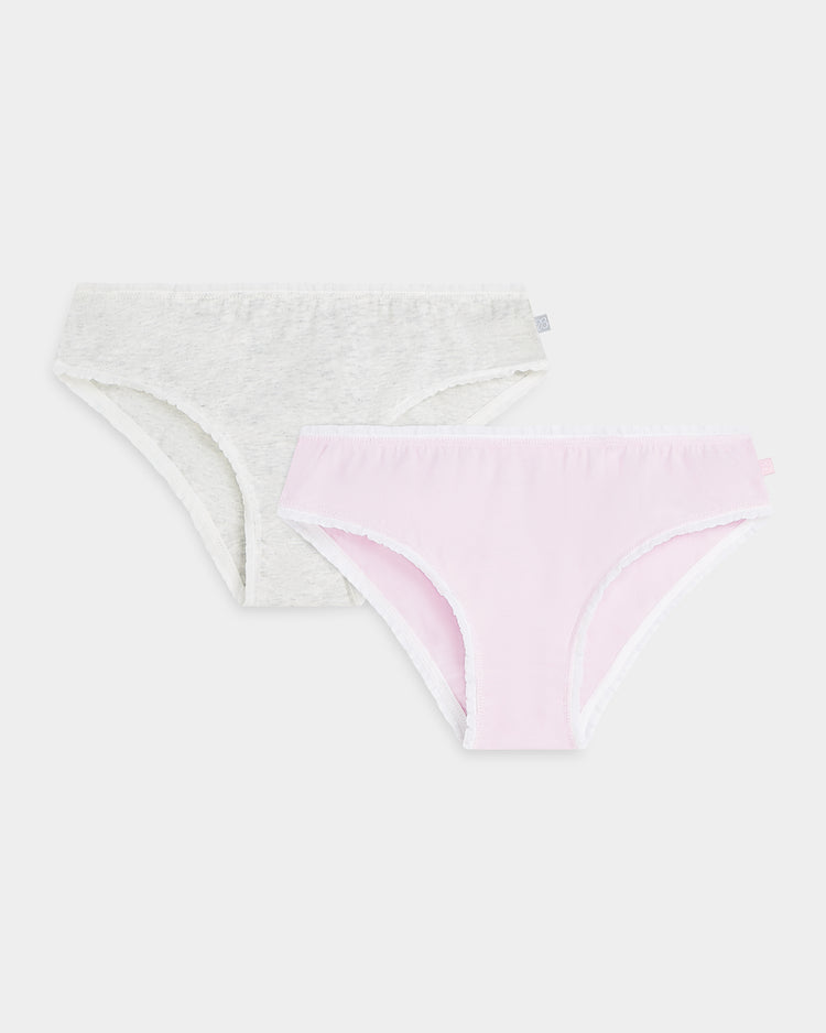 Brief Olivia - Pink poudree & Grey nuage
